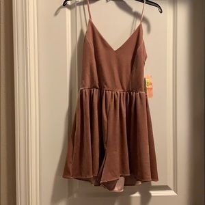 Mauve velveteen romper